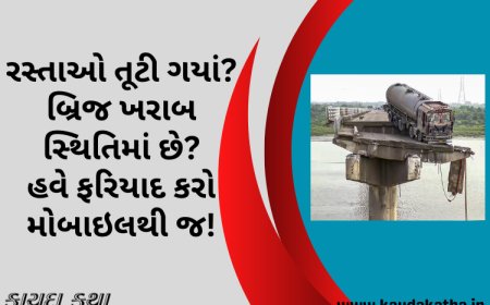 રસ્તાઓ તૂટી ગયાં? બ્રિજ ખરાબ સ્થિતિમાં છે? હવે ફરિયાદ કરો મોબાઇલથી જ!